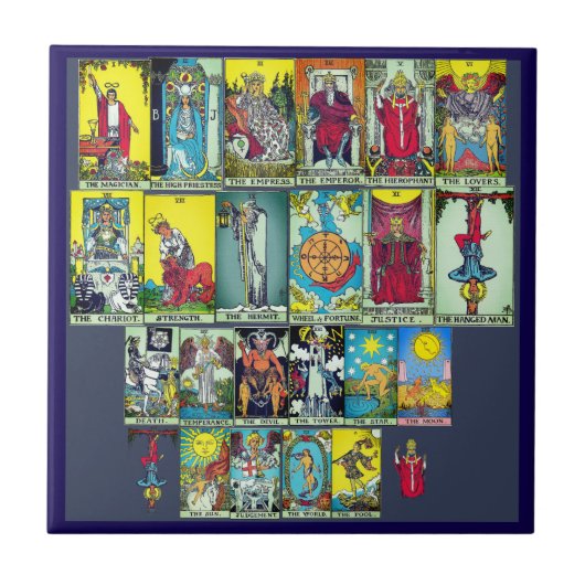 Carreau Major Arcana Tarot Cards Ceramic Tile (Devant)