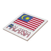 Carreau Malaisie et drapeau malaisien (Côté)