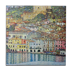 Carreau Malcena chez le Gardasee par Gustav Klimt