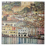 Carreau Malcesine am Gardasee par Gustav Klimt<br><div class="desc">Malcesine am Gardasee,  célèbre peinture de Gustav Klimt,  1913.</div>
