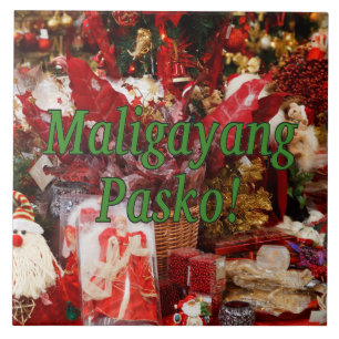 Carreau Maligayang Pasko ! Joyeux Noël à Tagalog gf