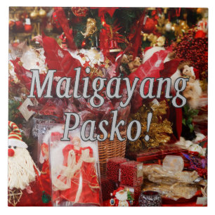 Carreau Maligayang Pasko ! Joyeux Noël à Tagalog wf
