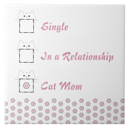 Carreau Maman Chat Chaton Mignon Patte de Chat Carrelage e (Devant)