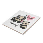 Carreau Maman d'amour des pandas I (Côté)