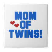 Carreau Maman de Twins Blue Text Cadfts (Devant)
