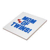 Carreau Maman de Twins Blue Text Cadfts (Côté)