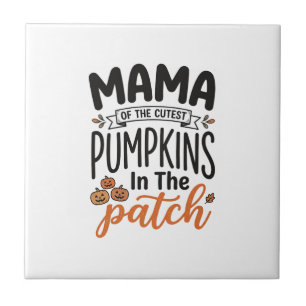 Carreau Maman du design de t-shirt d'automne des citrouill
