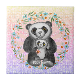 Carreau Maman Panda L'amour de l'ours