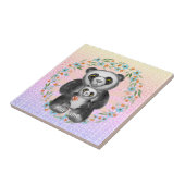 Carreau Maman Panda L'amour de l'ours (Côté)