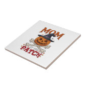 Carreau Maman Patch Citrouille d'Halloween Chapeau de Sorc (Côté)