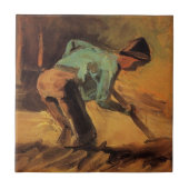 Carreau Man Stooping with Stick, Spade de Vincent van Gogh (Devant)