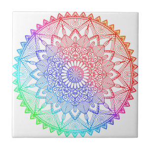 Carreau Mandala Arc-en-ciel