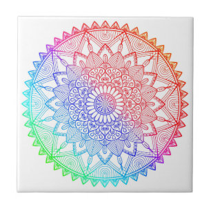 Carreau Mandala Arc-en-ciel