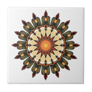 Carreau Mandala Art Ceramic
