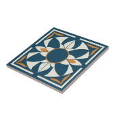 Carreau Mandala Azulejo sarcelle et crème (Côté)