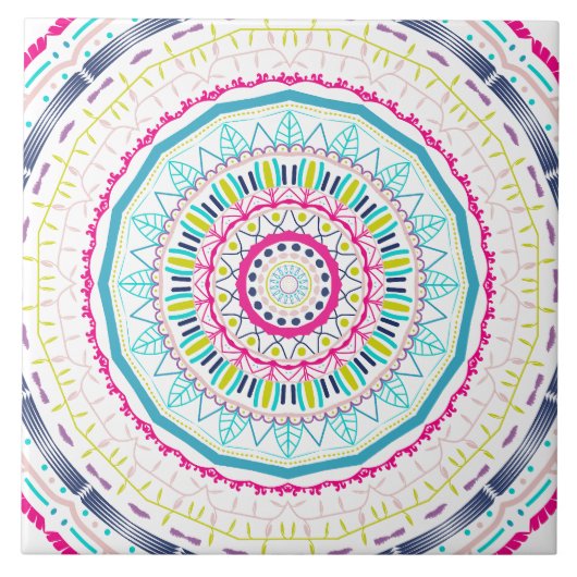 Carreau mandala coloré (Devant)