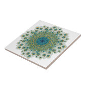 Carreau Mandala coloré de paon masculin (Côté)