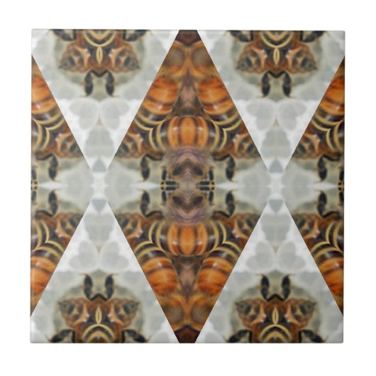 Carreau Mandala d'abeille de miel (Devant)