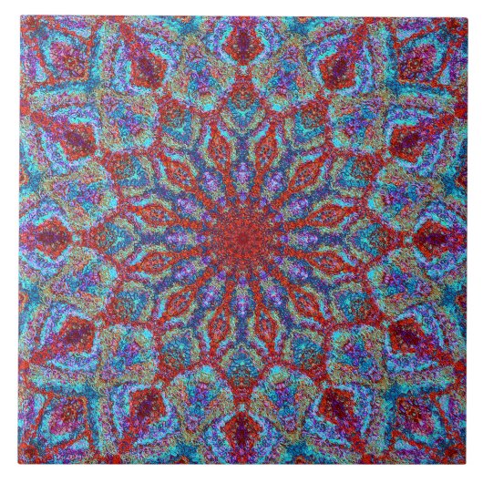 Carreau Mandala de couleur romantique de style arabesque (Devant)