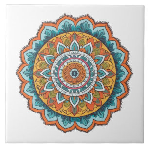 Carreau mandala de diverses couleurs