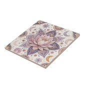 Carreau Mandala de lotus céleste motif de conception spiri (Côté)