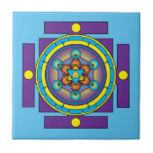 Carreau Mandala de Merkaba du cube de Metatron (Devant)