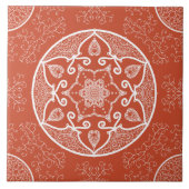 Carreau Mandala de terre cuite (Devant)