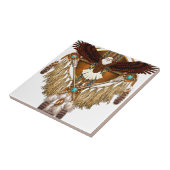 Carreau Mandala d'Eagle chauve - révisé (Côté)