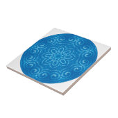 Carreau Mandala d'énergie - bleu (Côté)