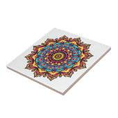 Carreau Mandala en blanc (Côté)