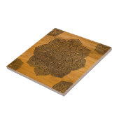 Carreau Mandala en bois (Côté)