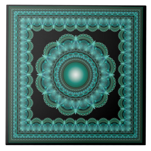 Carreau Mandala encadré de bractée (Devant)