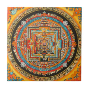 CARREAU MANDALA ÉSOTÉRIQUE III DE KALACHAKRA