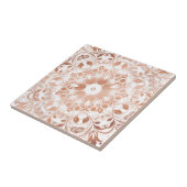 Carreau Mandala floral en or rose (Côté)