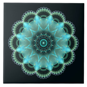 Carreau Mandala fractale d'étoile brillante