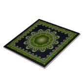 Carreau Mandala fractée et encadrée (Côté)