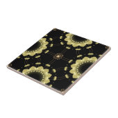 Carreau Mandala géométrique Luminesque Black Arabesque (Côté)