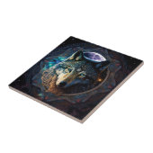 Carreau Mandala, la lune mystique du loup (Côté)