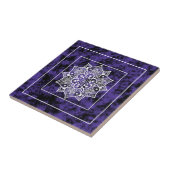 Carreau Mandala noir violet moderne (Côté)