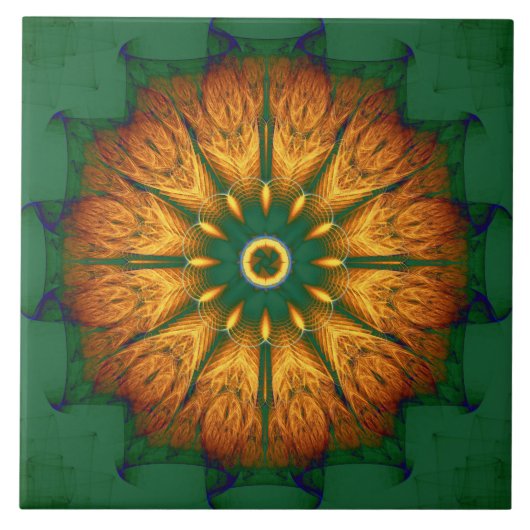 Carreau Mandala Orange (Devant)