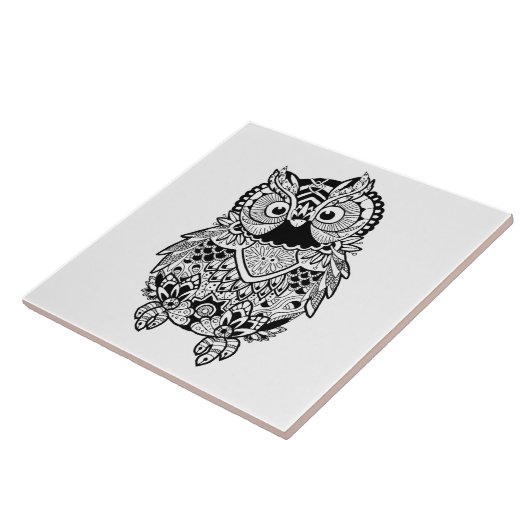 Carreau Mandala Owl (Côté)