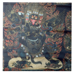 Carreau Mandala (parchemin peint)