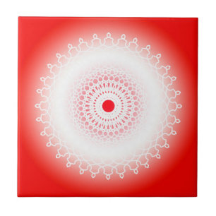 Carreau Mandala rouge