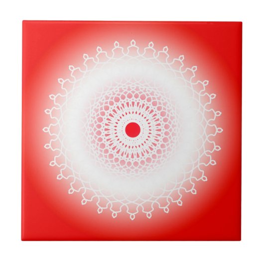 Carreau Mandala rouge (Devant)