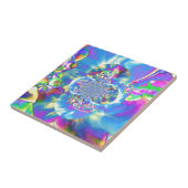 Carreau Mandala solaire Blueberry (Côté)