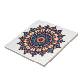 Carreau Mandala sur blanc (Côté)