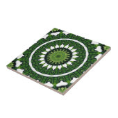 Carreau Mandala Vert Tropical (Côté)