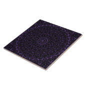 Carreau Mandala Violet Améthyste à la Symétrie Intriquée (Côté)