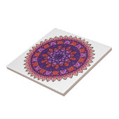 Carreau Mandala violet et rose (Côté)