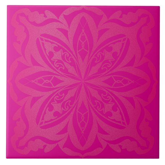 Carreau Mandala zen rose (Devant)